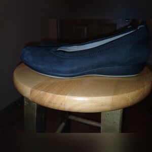 Dansko Black Nubuck Leather Kristen Ballet Flats